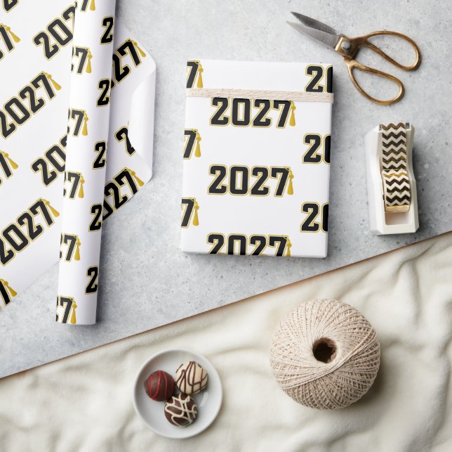Letterman Class of 2027 Graduation Wrapping Paper (Crafts)