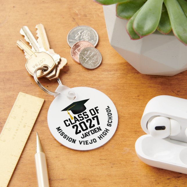 Letterman Class of 2027 Photo Graduation Key Ring (Desk)