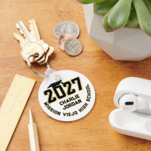 Letterman Class of 2027 Photo Graduation Key Ring