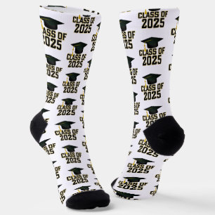 Letterman Gold Class of 2025 Graduation Socks