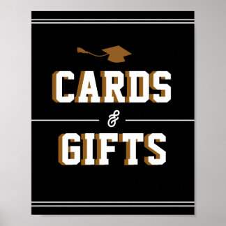 Letterman Graduation BLACK Cards & Favours Poster
