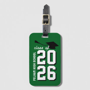 Letterman School Colours Graduation Customisable Luggage Tag