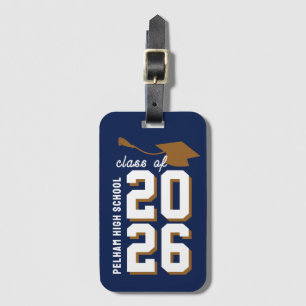 Letterman School Colours Graduation Customisable  Luggage Tag