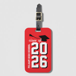 Letterman School Colours Graduation Customisable Luggage Tag
