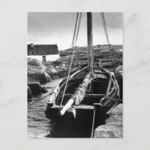 Lettermore Galway Ireland Old fishing boat Postcard