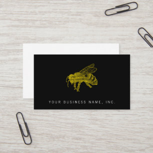 Letterpress Bee Business Card