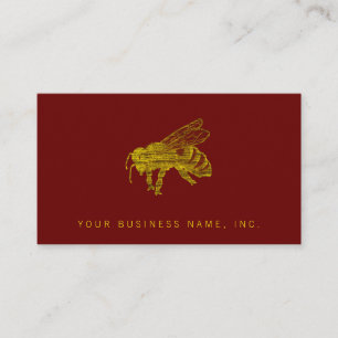 Letterpress Bee Business Card