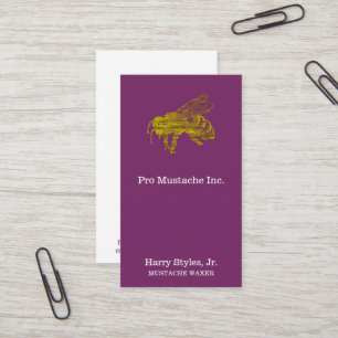 Letterpress Bee Business Card