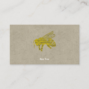 Letterpress Bee Business Card