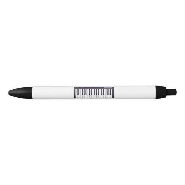 Letterpress Electronic Music Keyboard Black Ink Pen (Front)