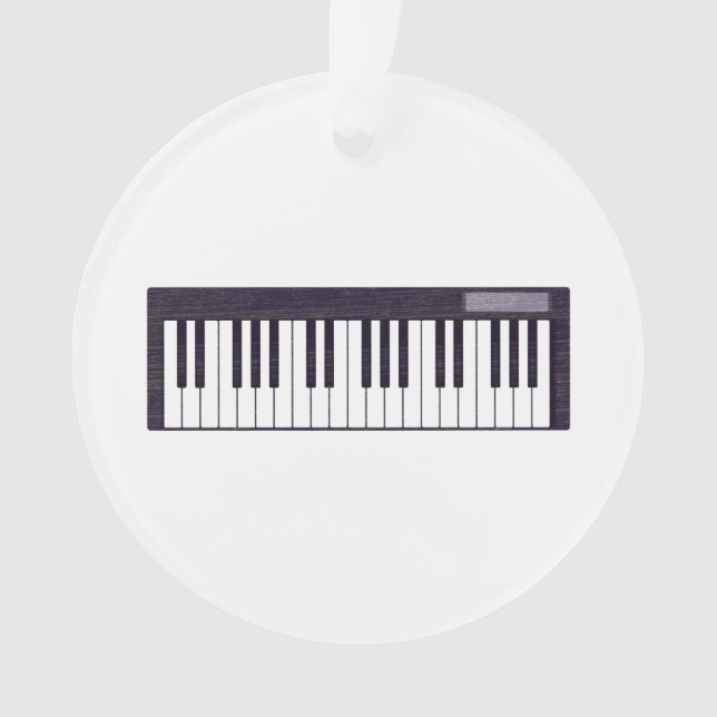 Letterpress Electronic Music Keyboard Ornament (Front)