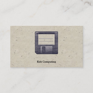 Letterpress Floppy Disc Business Card