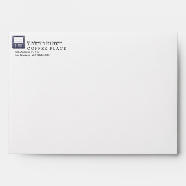 Letterpress Floppy Disc Envelope (Front)