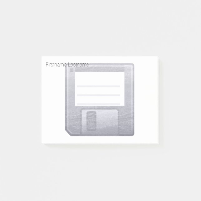 Letterpress Floppy Disc Post-it Notes (Front)