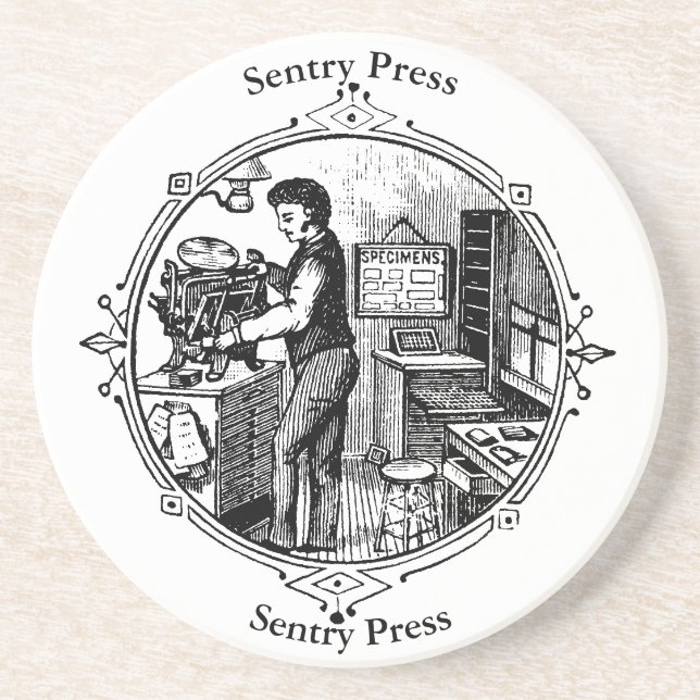 Letterpress Kelsey coaster (Front)