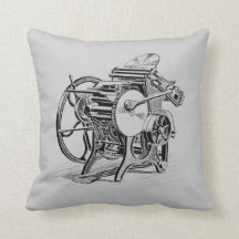 Letterpress printing press Chandler & Price pillow