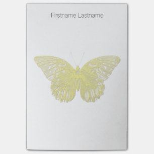 Letterpress Style Butterfly Post-it Notes