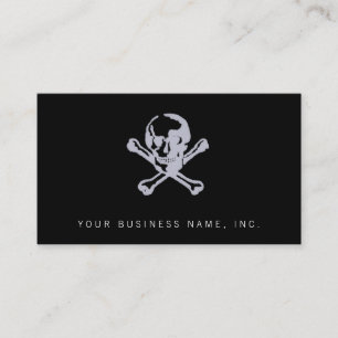 Letterpress Style Jolly Roger Business Card