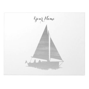 Letterpress Style Sailboat Notepad