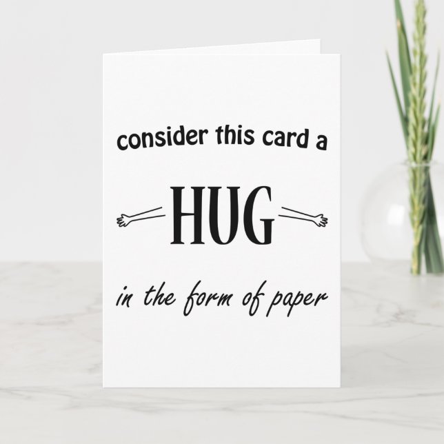 Letterpress Sympathy and Encouragement - Paper Hug Card (Front)