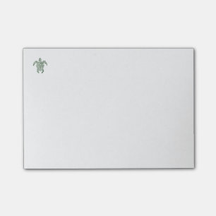Letterpress Tribal Style Turtle Post-it Notes