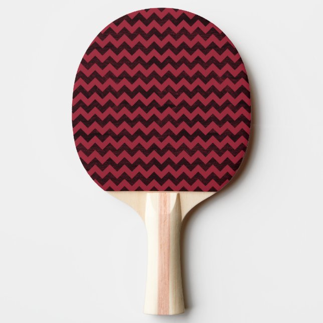 Letterpress Wood Grain Chevron Pattern Ping Pong Paddle (Back)