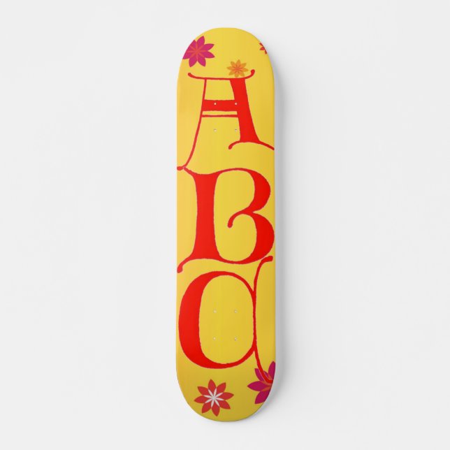 Letters ABC Skateboard (Front)