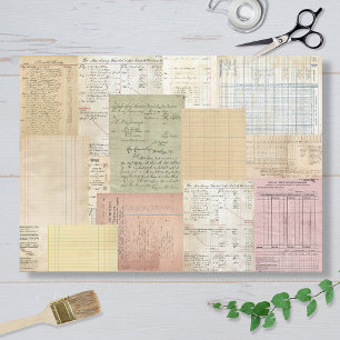 Letters and Ledgers Tissue Paper