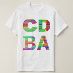 Letters CDBA Rainbow Design T-Shirt