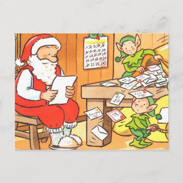 Letters for Santa Holiday Postcard (Front)
