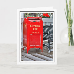 Letters for Santa Mailbox Holiday Card