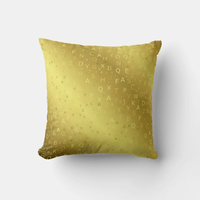  letters from coloured shiny cushion (Front)