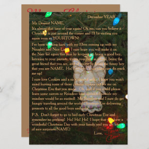 Letters from Santa Angel Lights Holiday Card