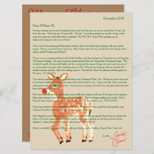 Letters from Santa Blue Eyed Reindeer Holiday Card