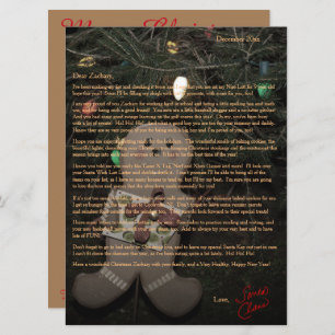 Letters from Santa Gingerbread Man Christmas Tree Holiday Card