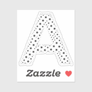 LETTERS MADE OF BLACK STARS