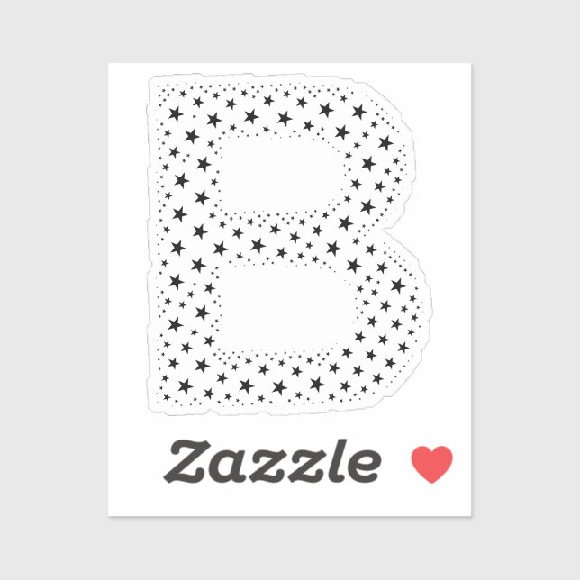 LETTERS MADE OF BLACK STARS (Sheet)