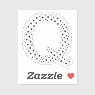 LETTERS MADE OF BLACK STARS