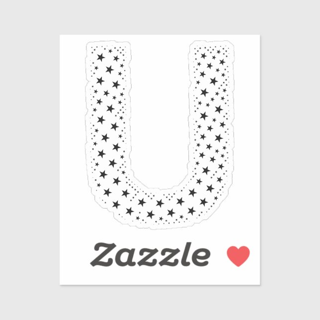 LETTERS MADE OF BLACK STARS (Sheet)