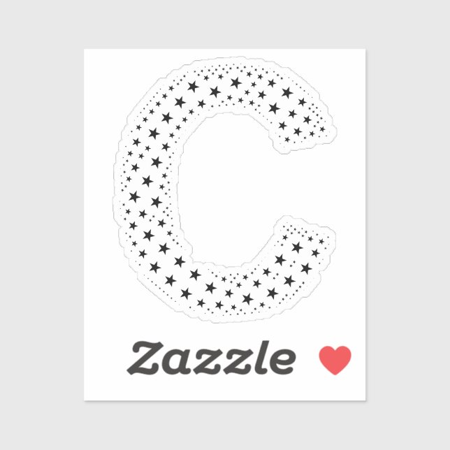 LETTERS MADE OF BLACK STARS (Sheet)