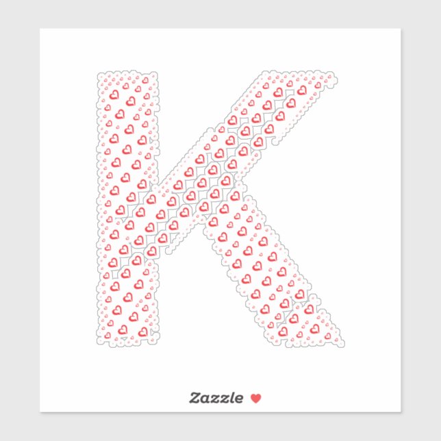 LETTERS MADE UP OF HEARTS (Sheet)