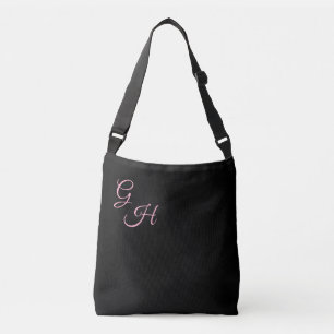 Letters of Grace - Black & Pink: Crossbody Bag