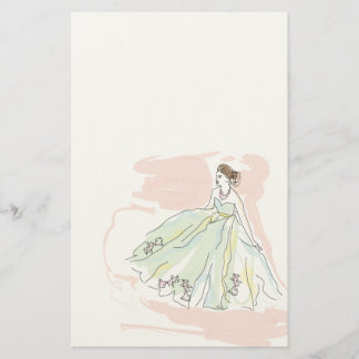Letters of love with “The lady " Stationery