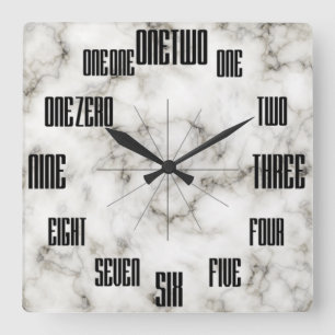 Letters of Numbers Wall Clock