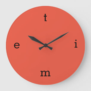 Letters of TIME Square Wall Clock