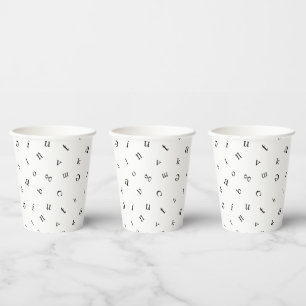 Letters Paper Cups