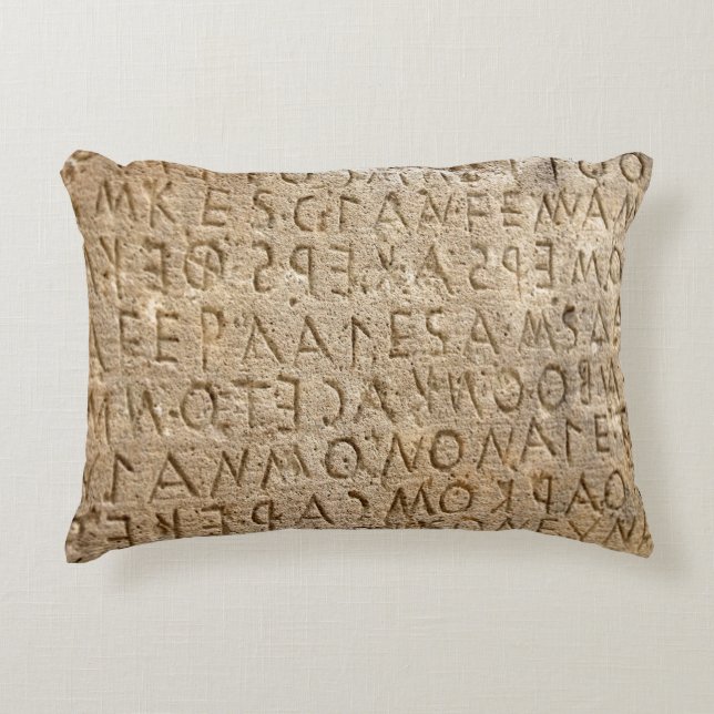 Letters stone texture background decorative cushion (Front)