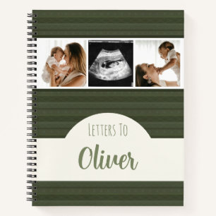 Letters To Baby Boy Green Photo Keepsake Journal