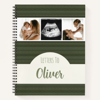 Letters To Baby Boy Green Photo Keepsake Journal