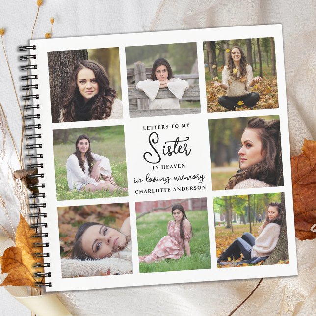 Letters To Heaven 8 Photo Collage Grief Grieving Notebook (Creator Uploaded)